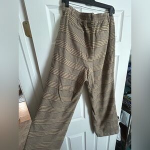 Lands' End Women's Brown Plaid Trousers